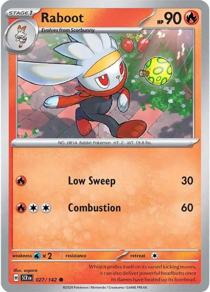Pokemon Trading Card Game Stellar Crown Common Raboot #27