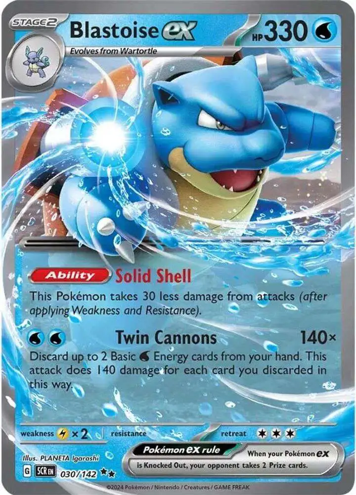 Pokemon Trading Card Game Stellar Crown Double Rare Blastoise ex #30