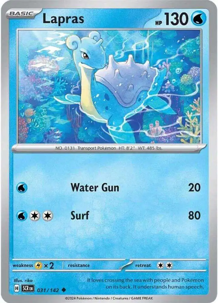 Pokemon Trading Card Game Stellar Crown Uncommon Lapras #31
