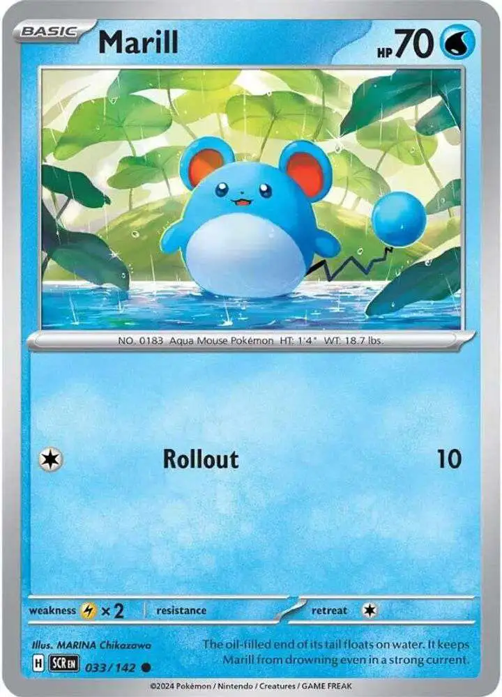 Pokemon Trading Card Game Stellar Crown Common Marill #33