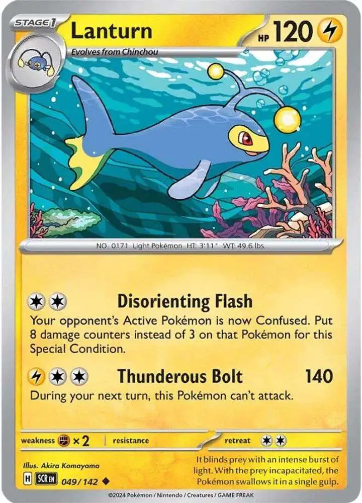 Pokemon Trading Card Game Stellar Crown Uncommon Lanturn #49