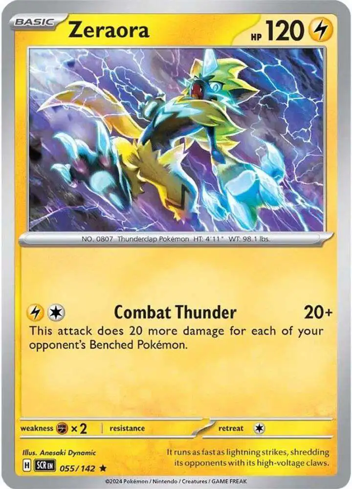 Pokemon Trading Card Game Stellar Crown Rare Zeraora #55