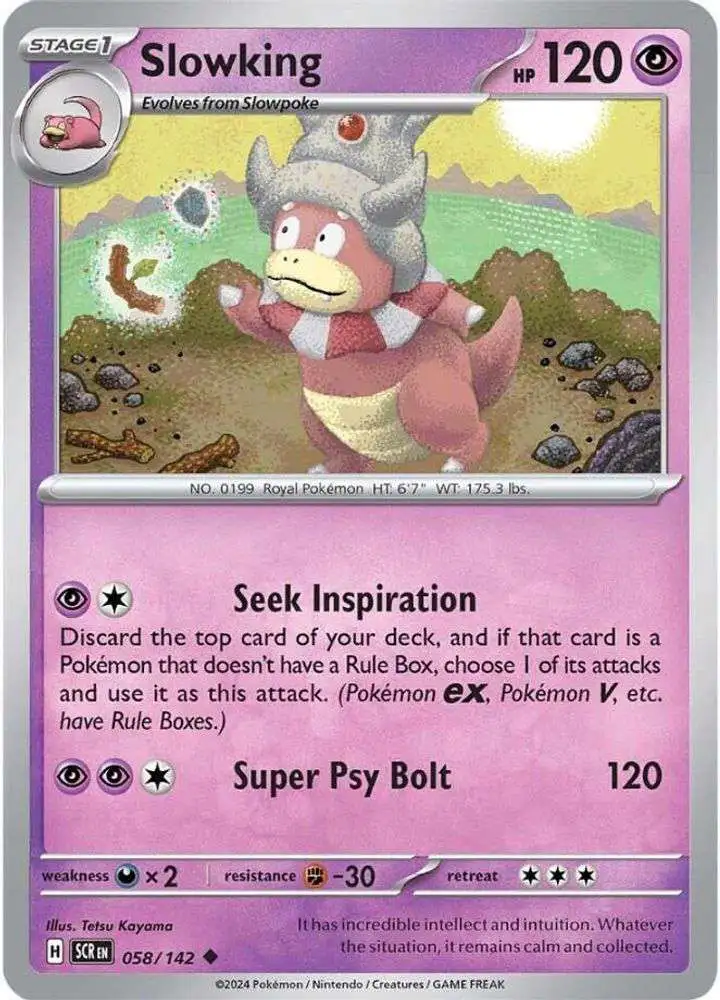 Pokemon Trading Card Game Stellar Crown Uncommon Slowking #58