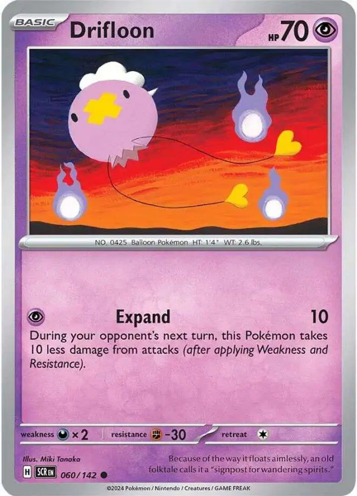 Pokemon Trading Card Game Stellar Crown Common Drifloon #60