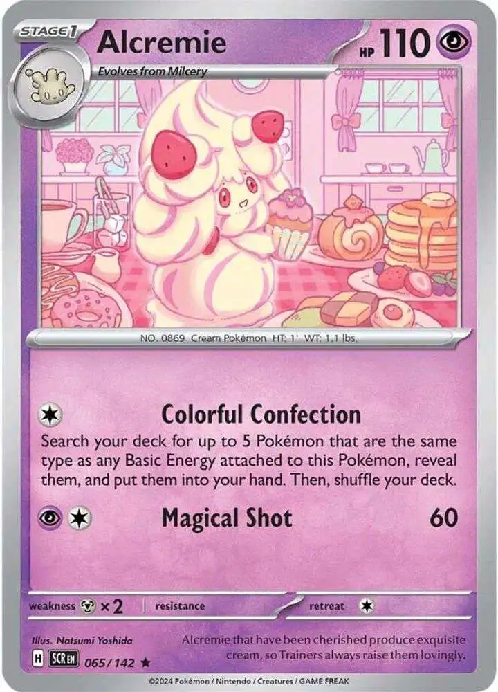 Pokemon Trading Card Game Stellar Crown Rare Alcremie #65