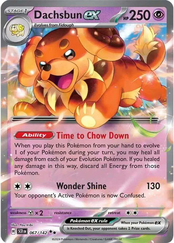 Pokemon Trading Card Game Stellar Crown Double Rare Dachsbun ex #67