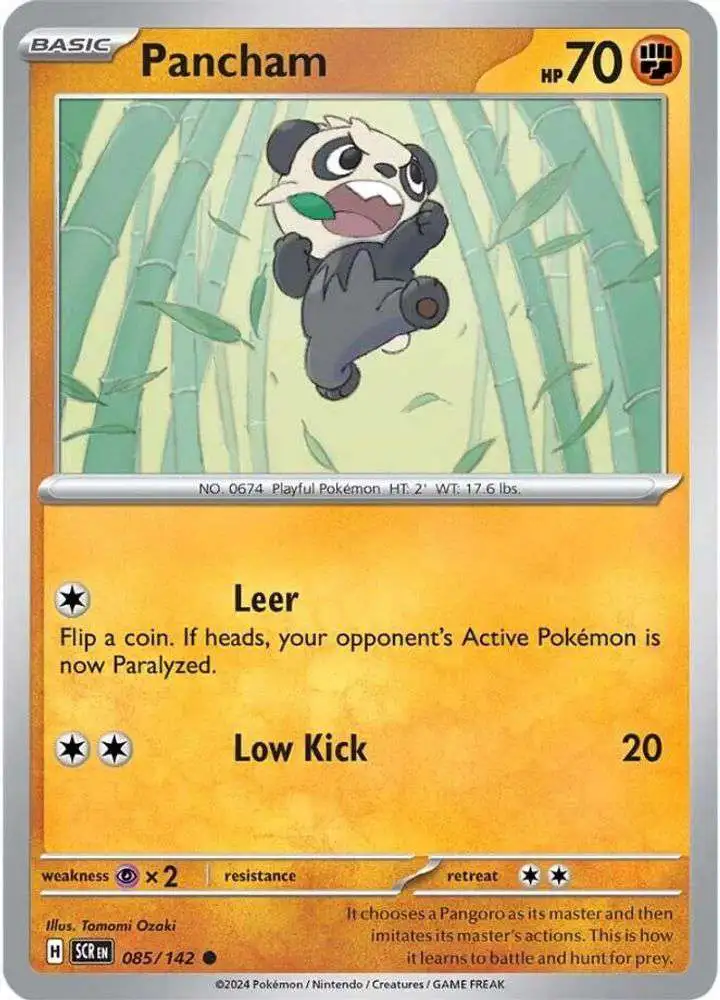 Pokemon Trading Card Game Stellar Crown Common Pancham #85