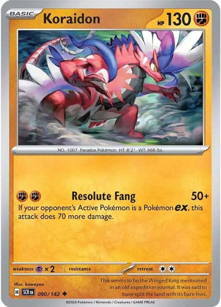 Pokemon Trading Card Game Stellar Crown Uncommon Koraidon #90