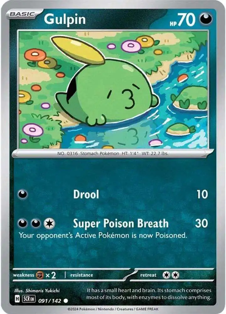 Pokemon Trading Card Game Stellar Crown Common Gulpin #91