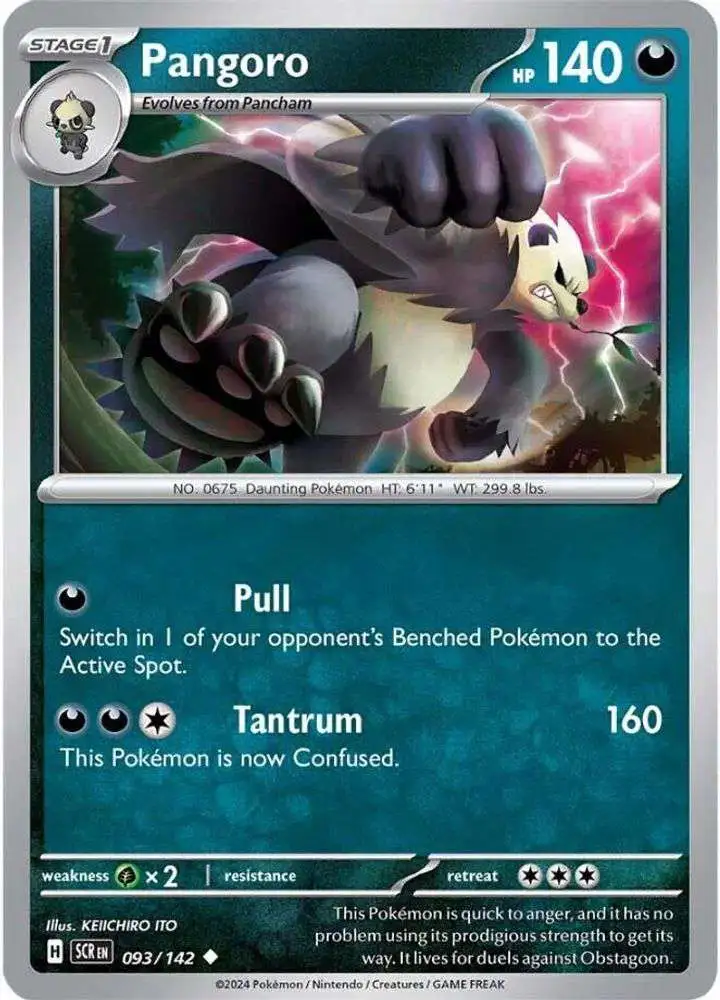 Pokemon Trading Card Game Stellar Crown Uncommon Pangoro #93