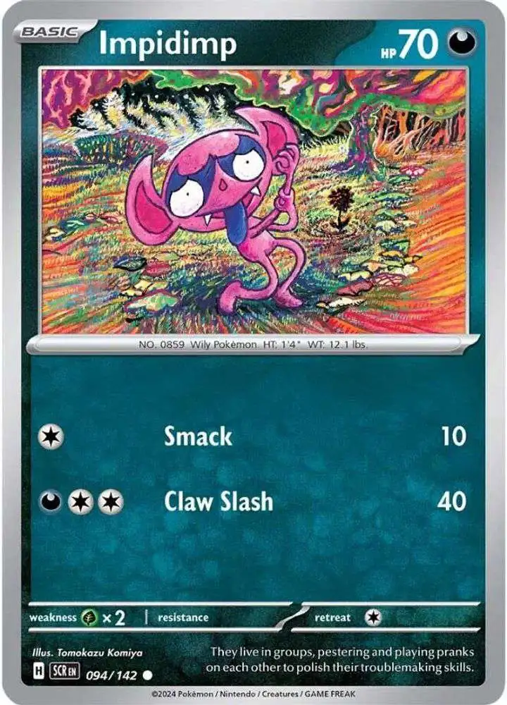 Pokemon Trading Card Game Stellar Crown Common Impidimp #94