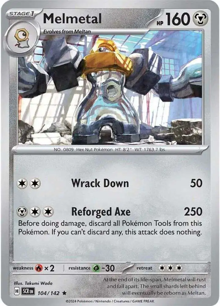 Pokemon Trading Card Game Stellar Crown Rare Melmetal #104