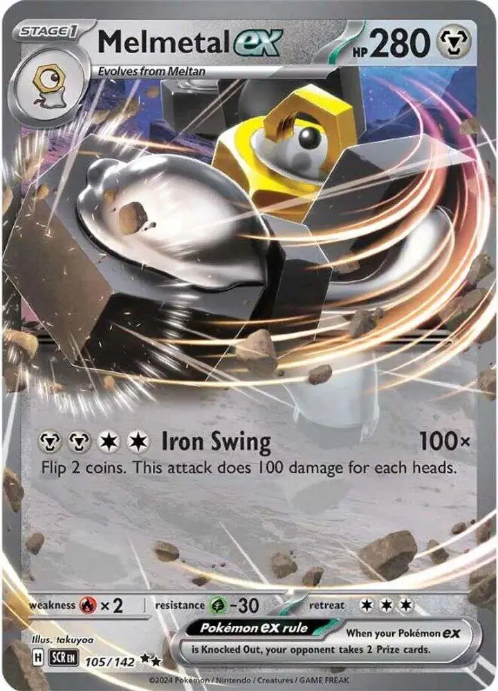 Pokemon Trading Card Game Stellar Crown Double Rare Melmetal ex #105