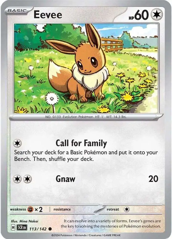 Pokemon Trading Card Game Stellar Crown Common Eevee #113
