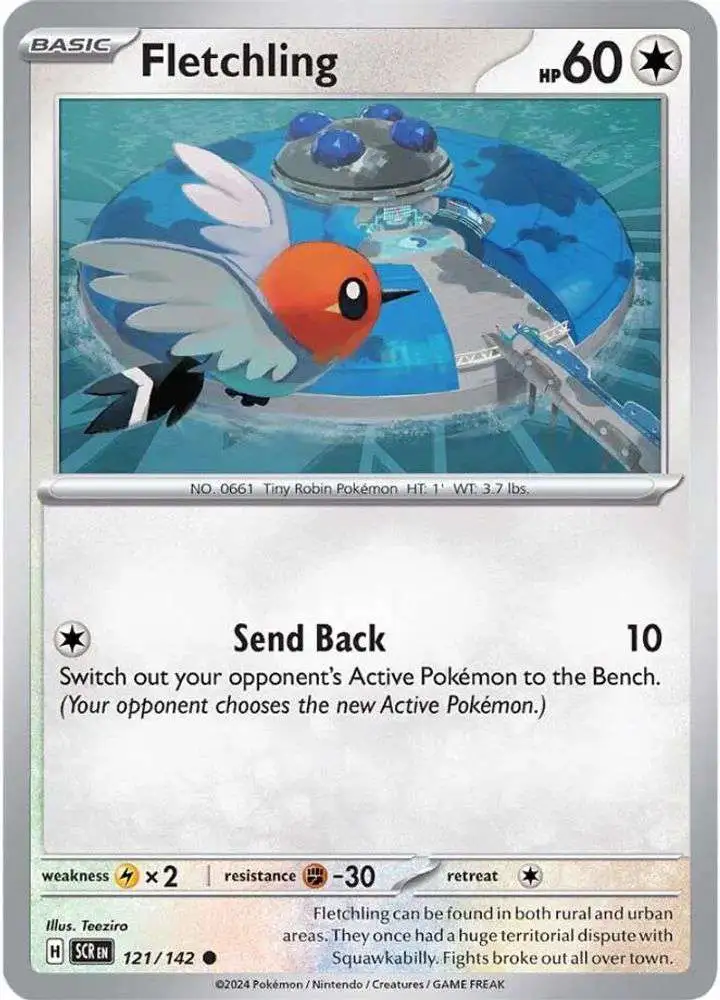 Pokemon Trading Card Game Stellar Crown Common Fletchling #121