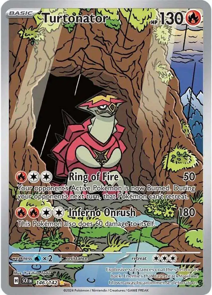 Pokemon Trading Card Game Stellar Crown Illustration Rare Turtonator #146
