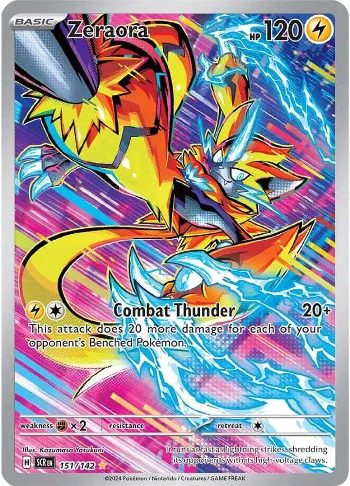 Pokemon Trading Card Game Stellar Crown Illustration Rare Zeraora #151