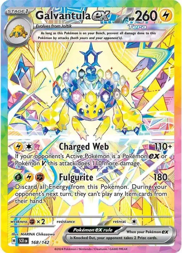 Pokemon Trading Card Game Stellar Crown Special Illustration Rare Galvantula ex #168