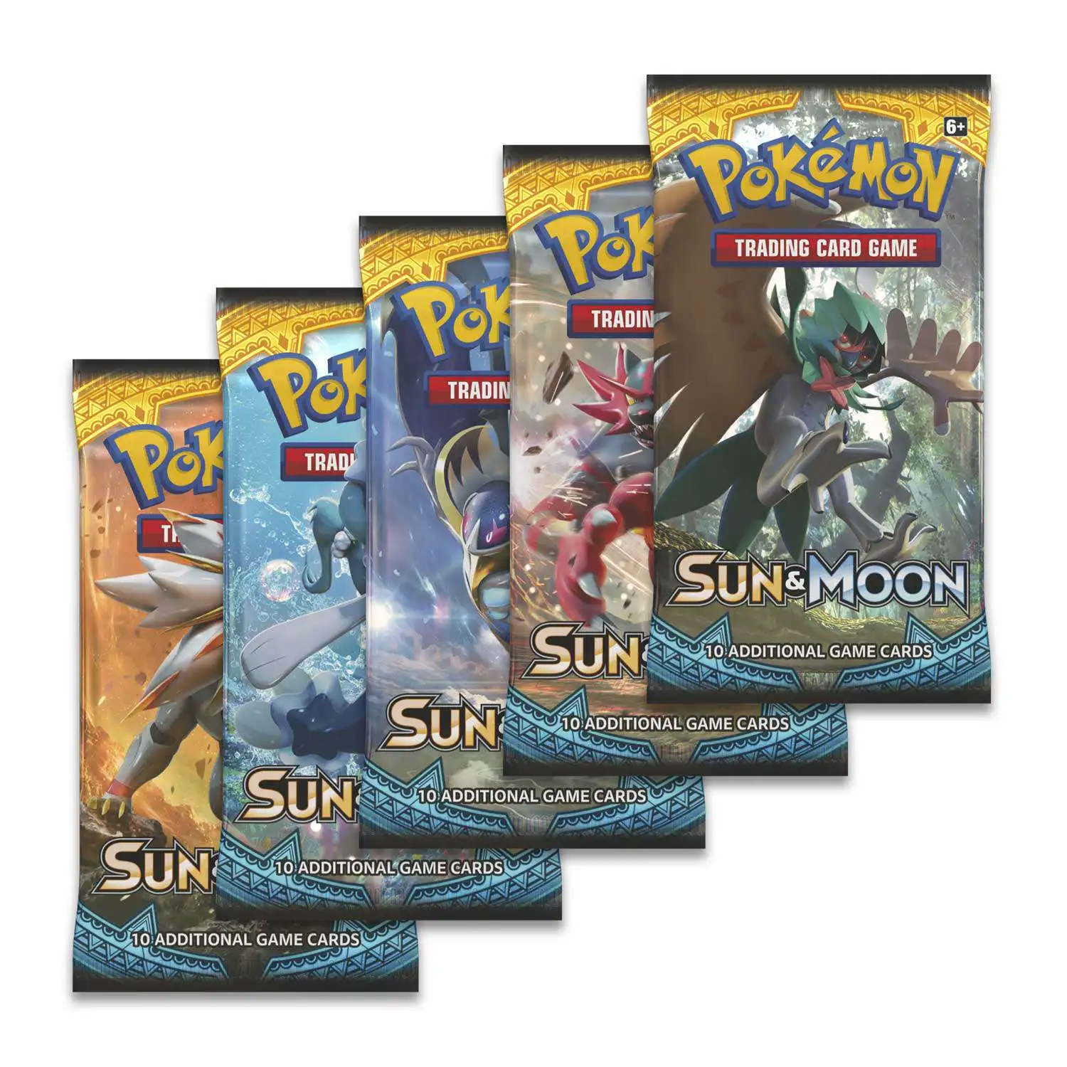 Straight From Boxes 10x Sun & Moon Base Pokemon Booster Packs Factory Sealed 