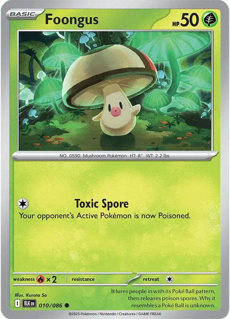 Pokemon Trading Card Game Black Bolt Common Foongus #10