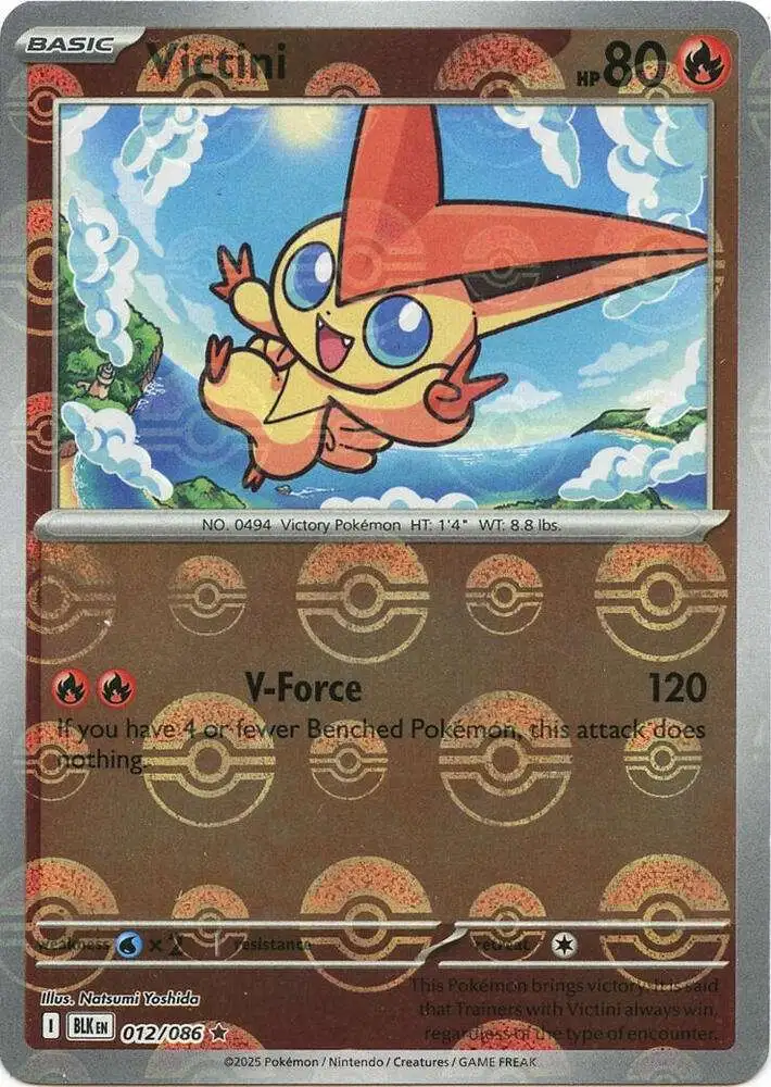 black bolt promo card pokemon Trading Game Scarlet Violet Single Card Foil Victini 12 Poke Ball Pattern then decorate your computer Best Pokémon TCG Black Bolt