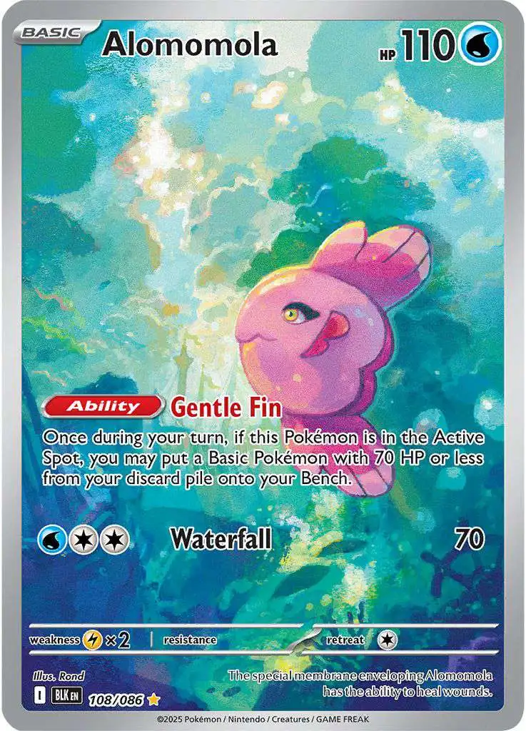 Pokemon Trading Card Game Black Bolt Illustration Rare Alomomola #108