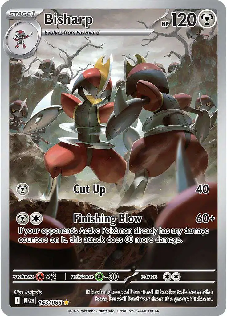 Pokemon Trading Card Game Black Bolt Illustration Rare Bisharp #143