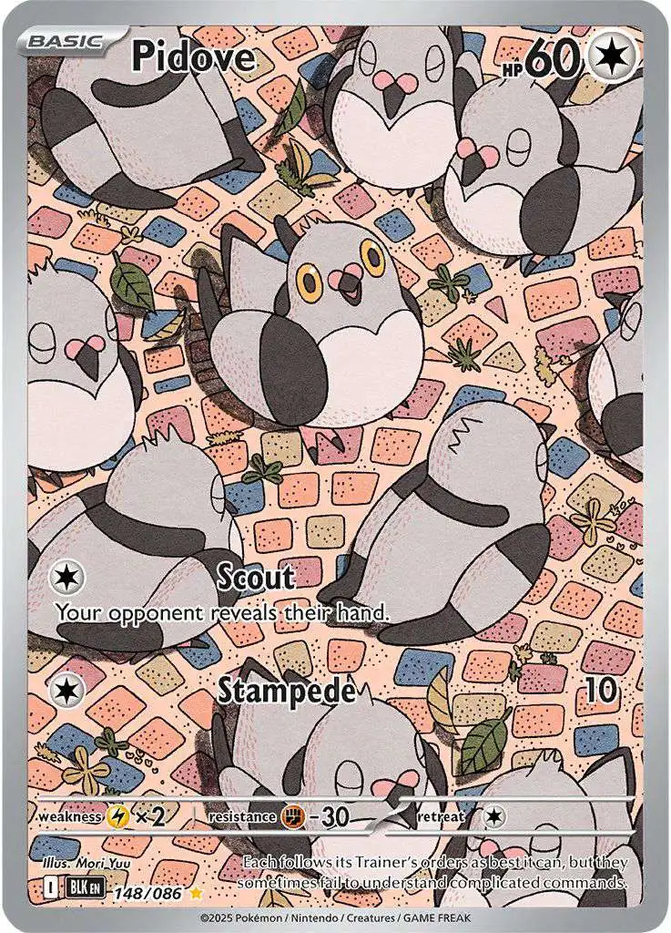 Pokemon Trading Card Game Black Bolt Illustration Rare Pidove #148