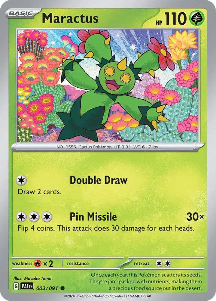 Pokemon Trading Card Game Paldean Fates Common Maractus #3