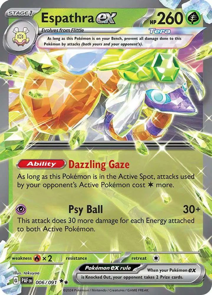 Pokemon Trading Card Game Paldean Fates Double Rare Espathra ex #6