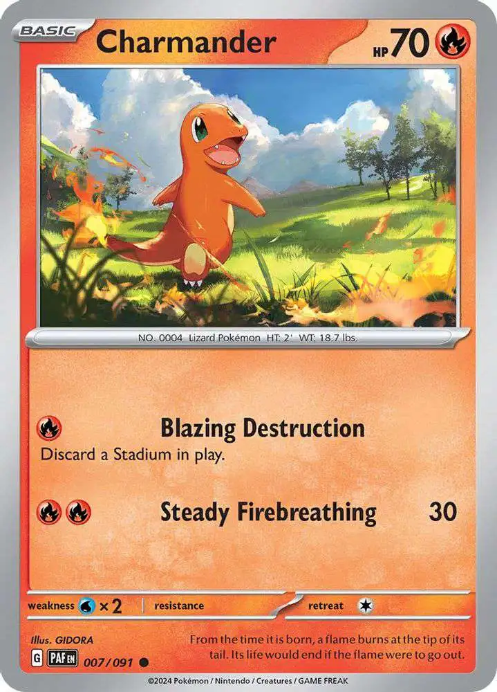 Pokemon Trading Card Game Paldean Fates Common Charmander #7