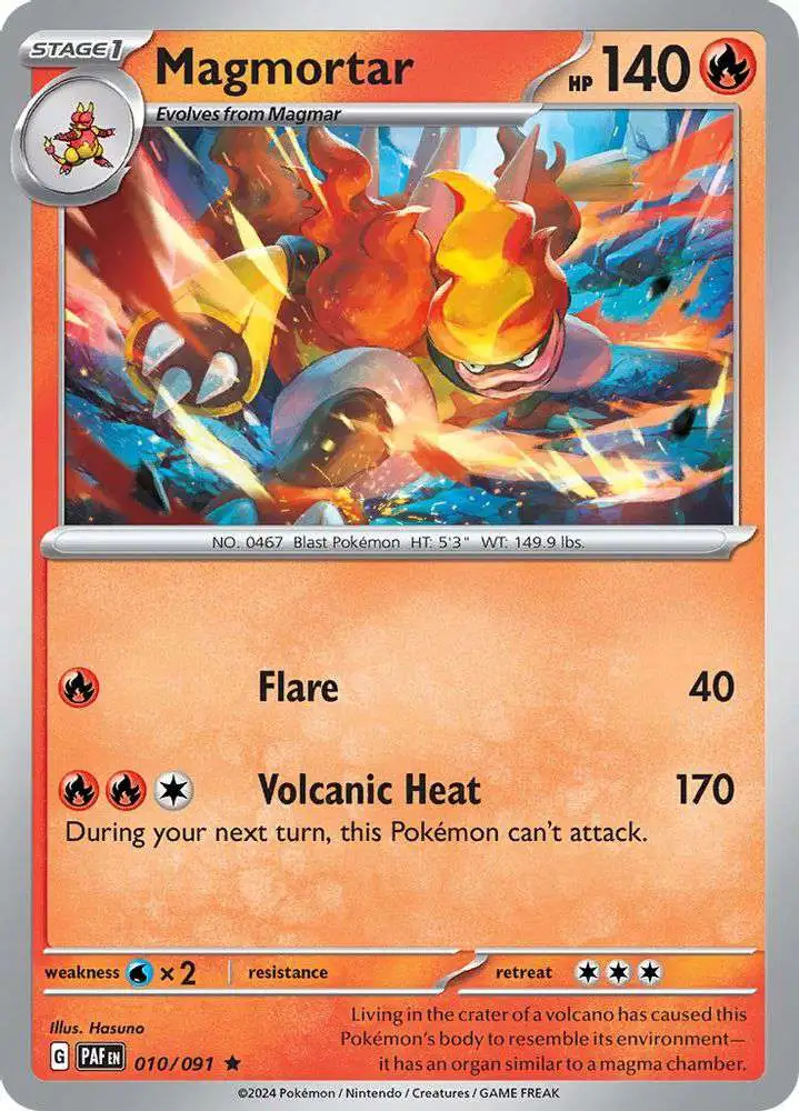 Pokemon Trading Card Game Paldean Fates Rare Magmortar #10