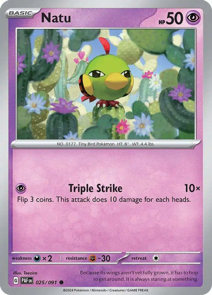 Pokemon Trading Card Game Paldean Fates Common Natu #25