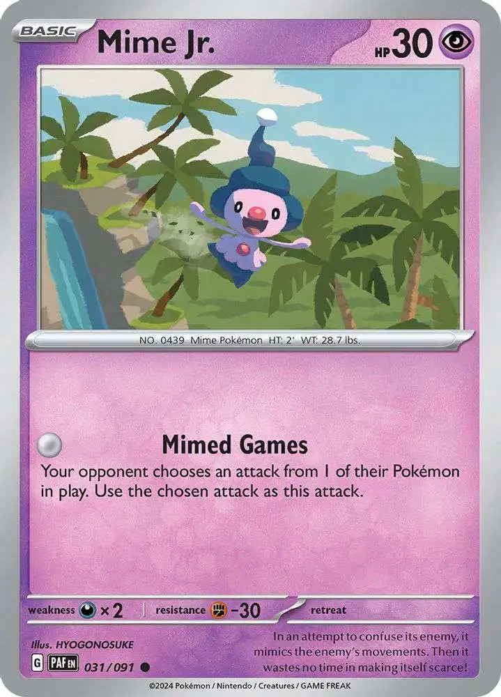 Pokemon Trading Card Game Paldean Fates Common Mime Jr. #31