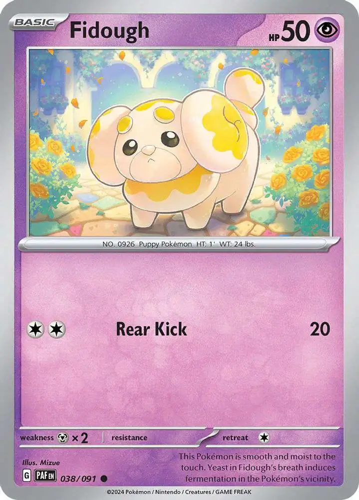 Pokemon Trading Card Game Paldean Fates Common Fidough #38