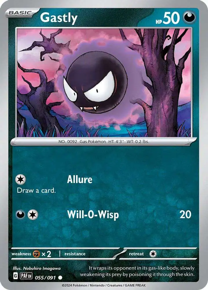 Pokemon Trading Card Game Paldean Fates Common Gastly #55
