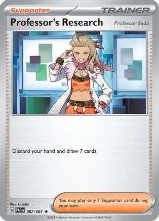 Pokemon Trading Card Game Paldean Fates Rare Professors Research #87