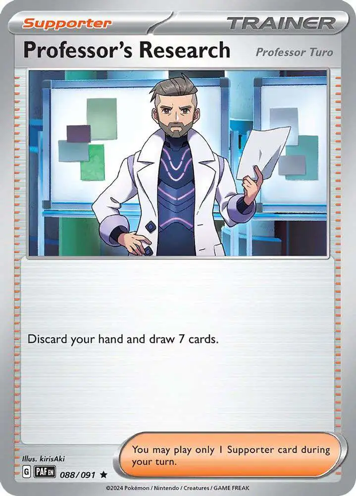 Pokemon Trading Card Game Paldean Fates Rare Professor's Research #88