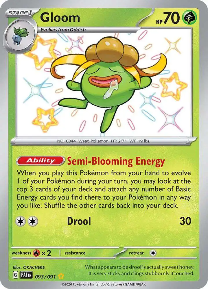 shiny gloom pokemon card Pokemon Trading Card Game Paldean Fates Shiny Rare Gloom #93 [Shiny Rare]