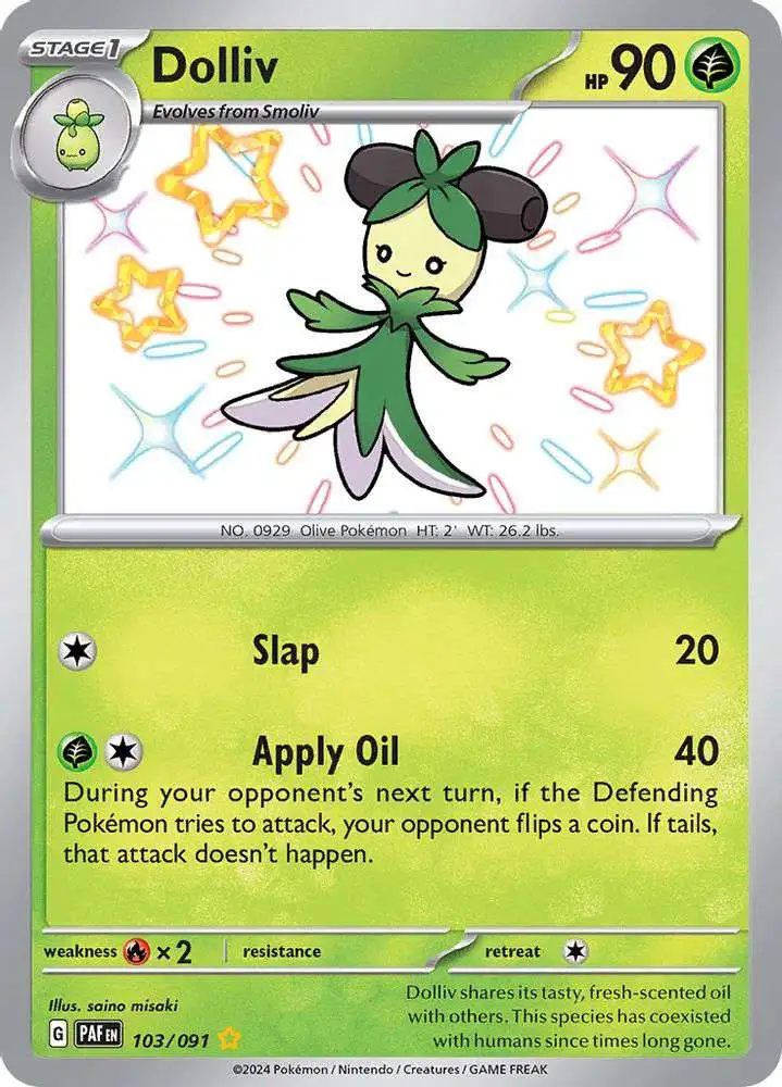 Pokemon Trading Card Game Paldean Fates Shiny Rare Dolliv #103 [Shiny Rare]