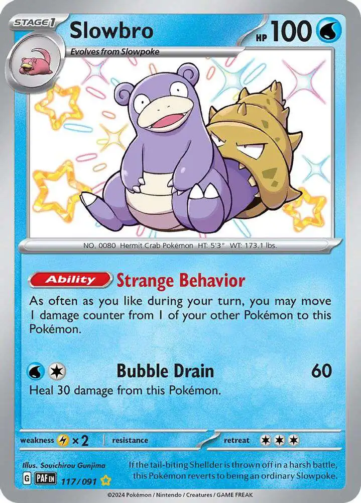 Pokemon Trading Card Game Paldean Fates Shiny Rare Slowbro #117 [Shiny Rare]