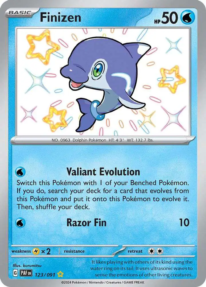Pokemon Trading Card Game Paldean Fates Shiny Rare Finizen #123 [Shiny Rare]