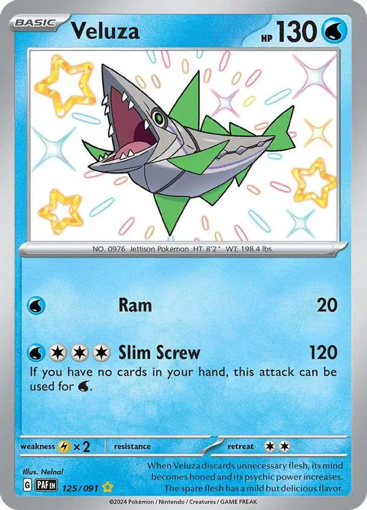 Pokemon Trading Card Game Paldean Fates Shiny Rare Veluza #125 [Shiny Rare]