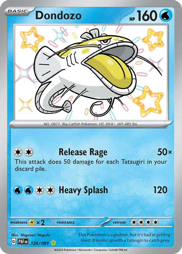 dondozo shiny pokemon card Dondozo ex - 066/182 - Destined Rivals main image 1