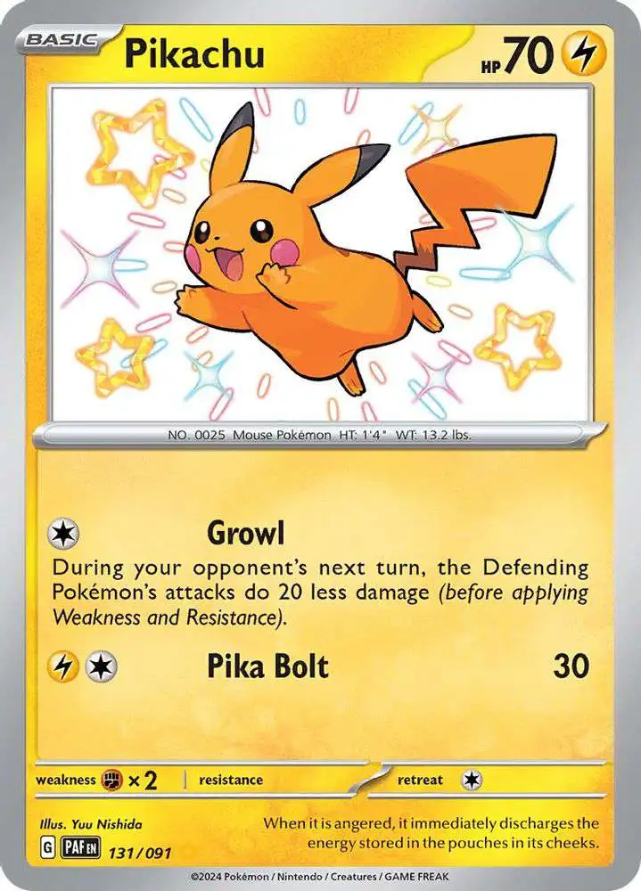 Pokemon Trading Card Game Paldean Fates Shiny Rare Pikachu #131 [Shiny Rare]