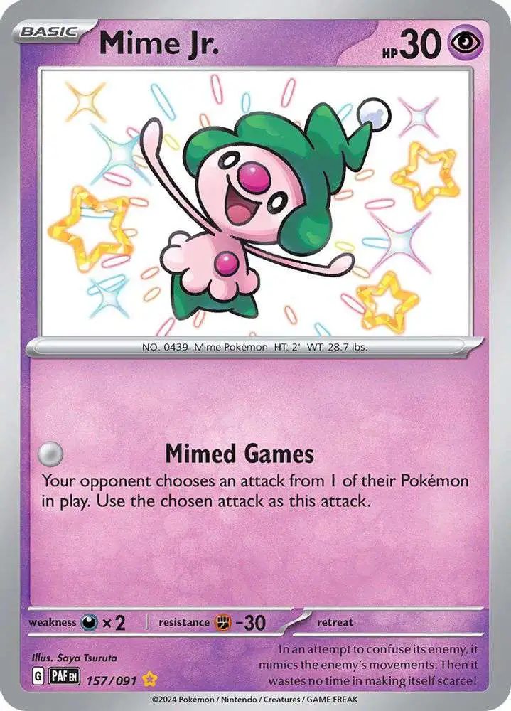 Pokemon Trading Card Game Paldean Fates Single Card Shiny Rare Mime Jr ...