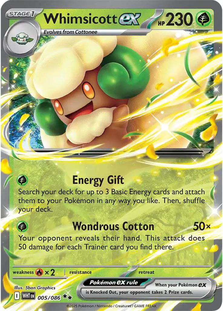 Pokemon Trading Card Game White Flare Double Rare Whimsicott ex #5