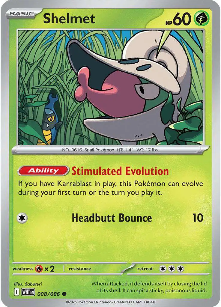Pokemon Trading Card Game White Flare Common Shelmet #8