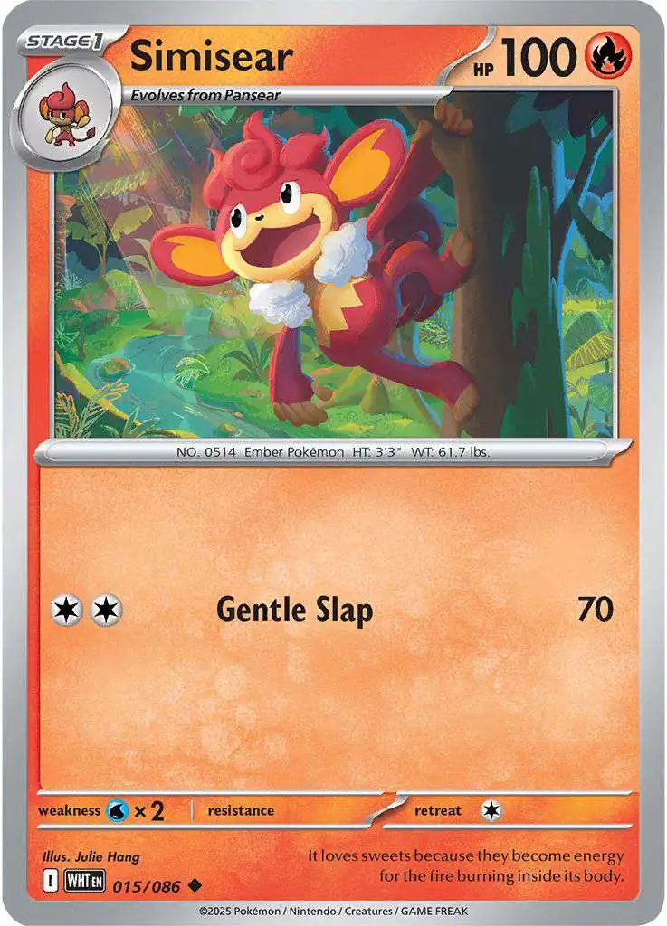 Pokemon Trading Card Game White Flare Uncommon Simisear #15
