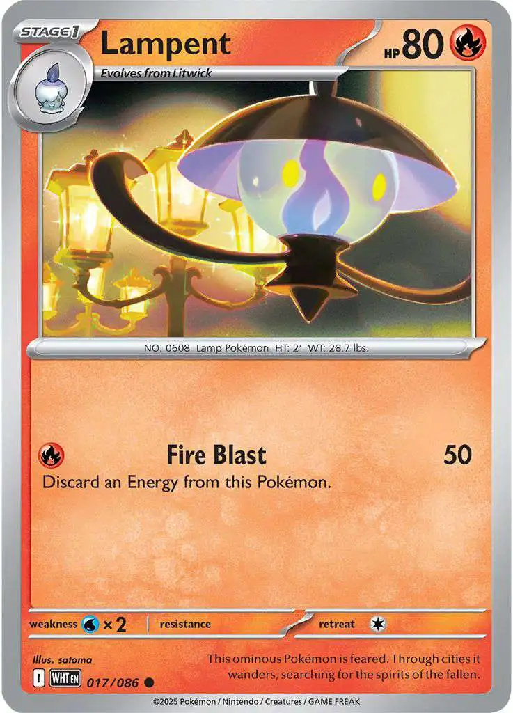 Pokemon Trading Card Game White Flare Common Lampent #17